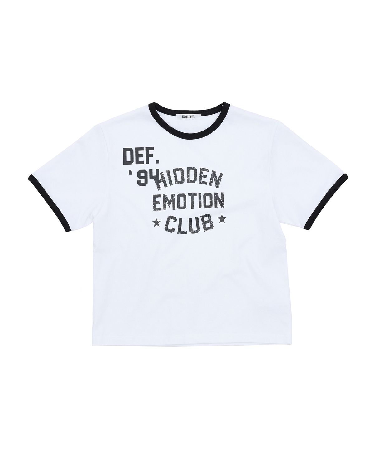 데프(DEF) DEF WOMEN HIDDEN EMOTION CLUB 1/2 TEE WHITE
