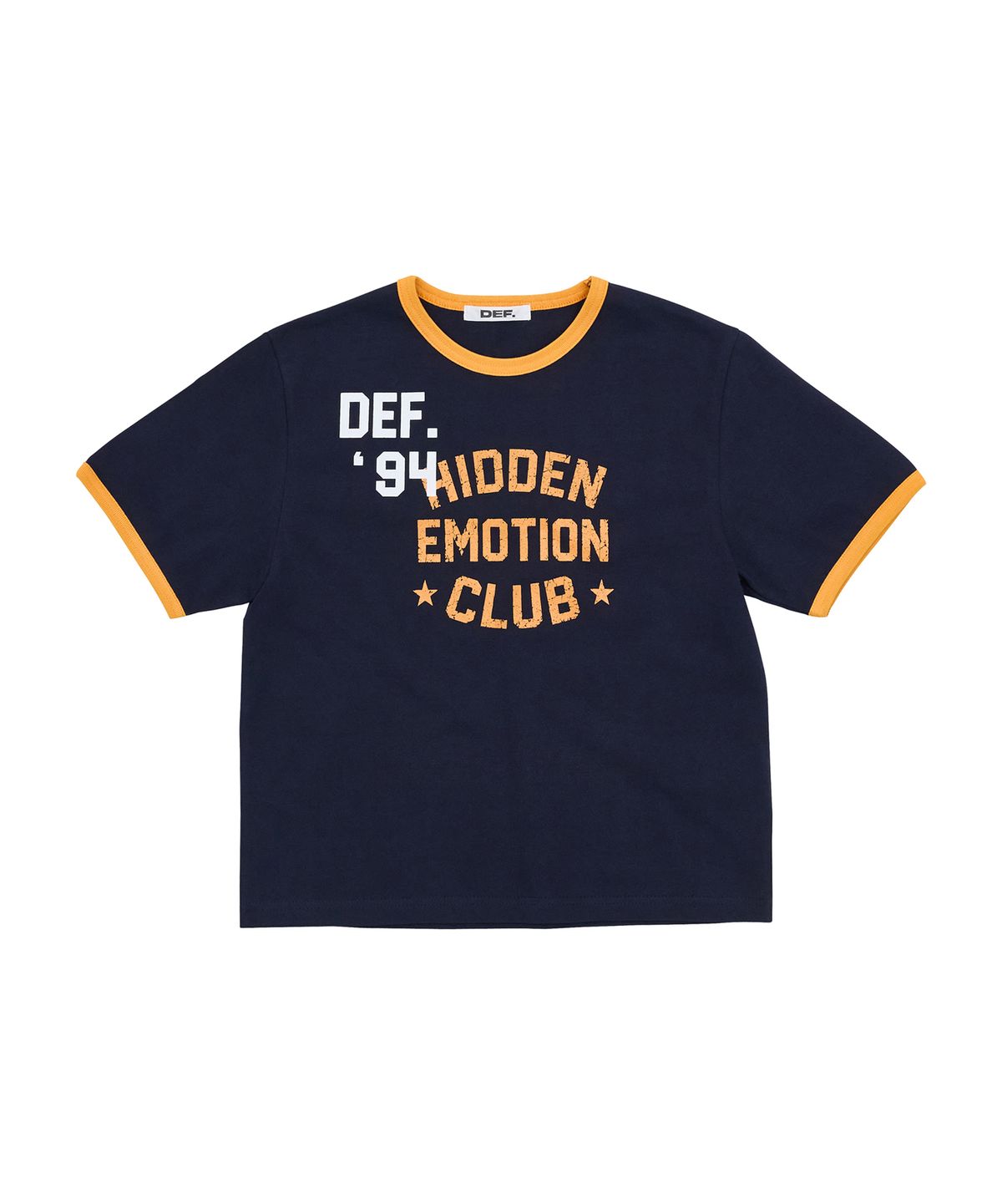 데프(DEF) DEF WOMEN HIDDEN EMOTION CLUB 1/2 TEE NAVY