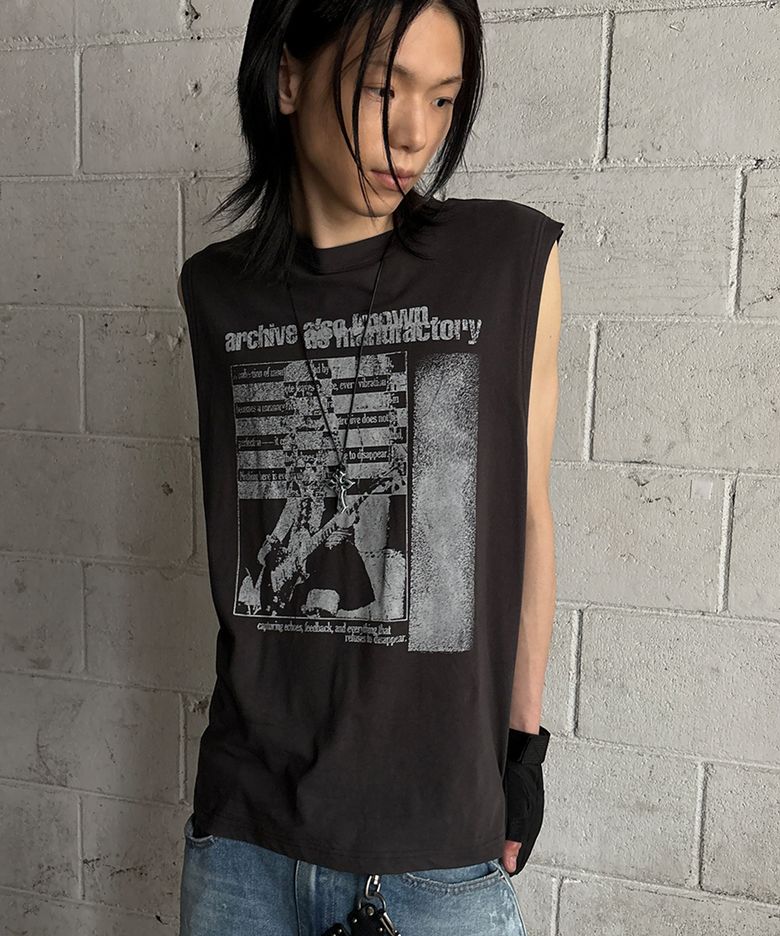 Smashed Guitar Sleeveless (Dark Gray)