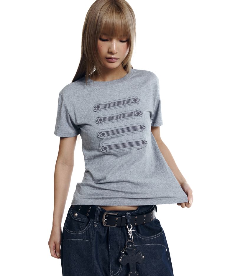 Napoleon Corded Half Top (Gray)