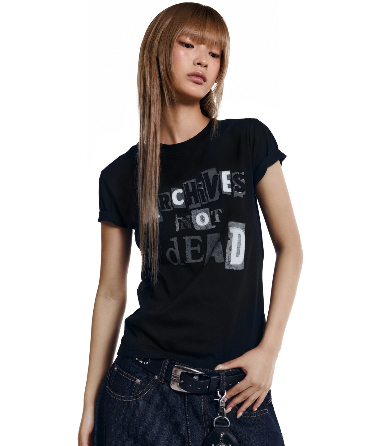 아캄(AAKAM) Archives Not Dead Half Top (Black)