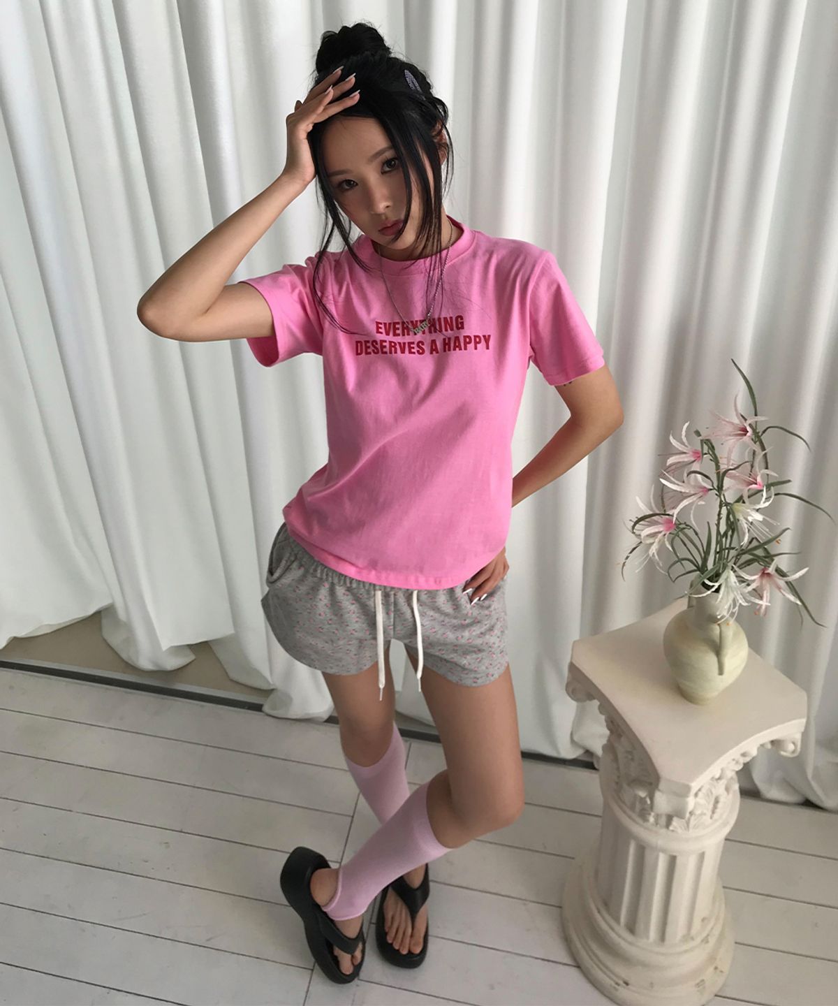 웨이브걸(WAVEGIRL) Happy T-shirt (4COLOR)