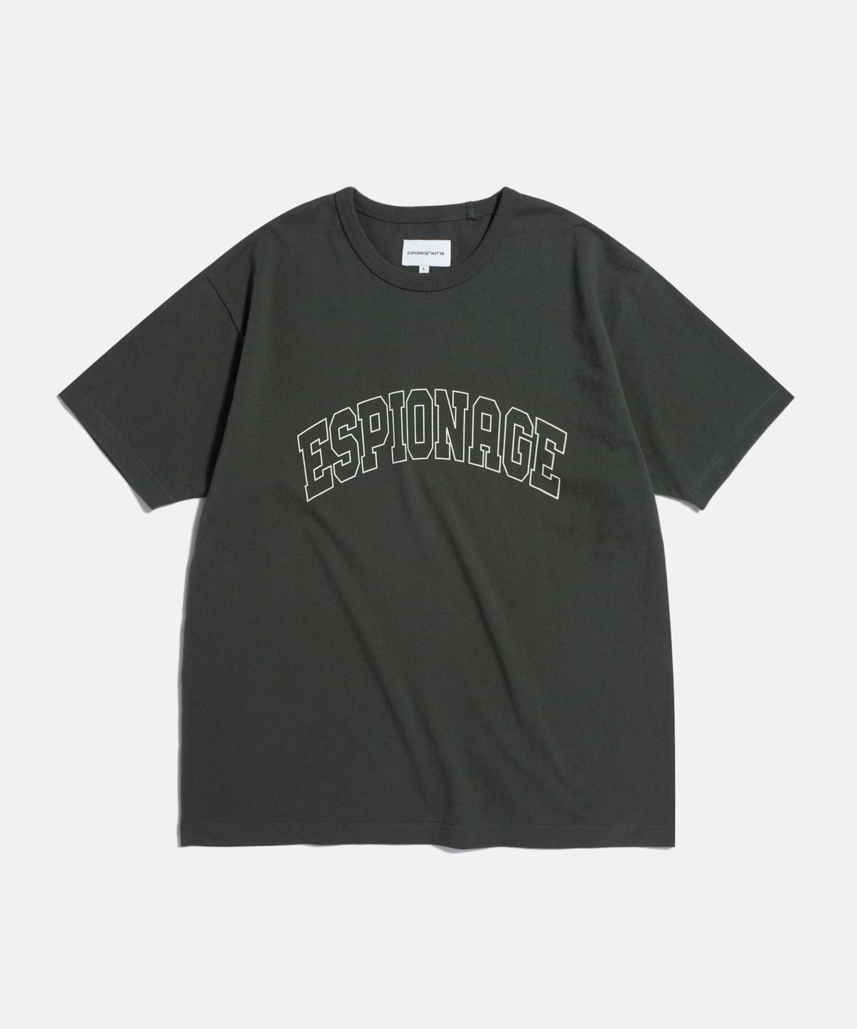 에스피오나지(ESPIONAGE) (Standard Fit) Collegiate Logo Tee Vintage Black