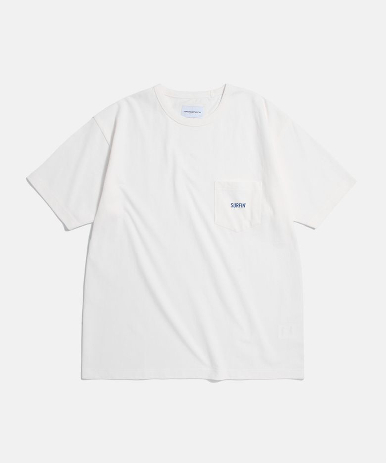 (Standard Fit) Surfin Pocket Tee Off White