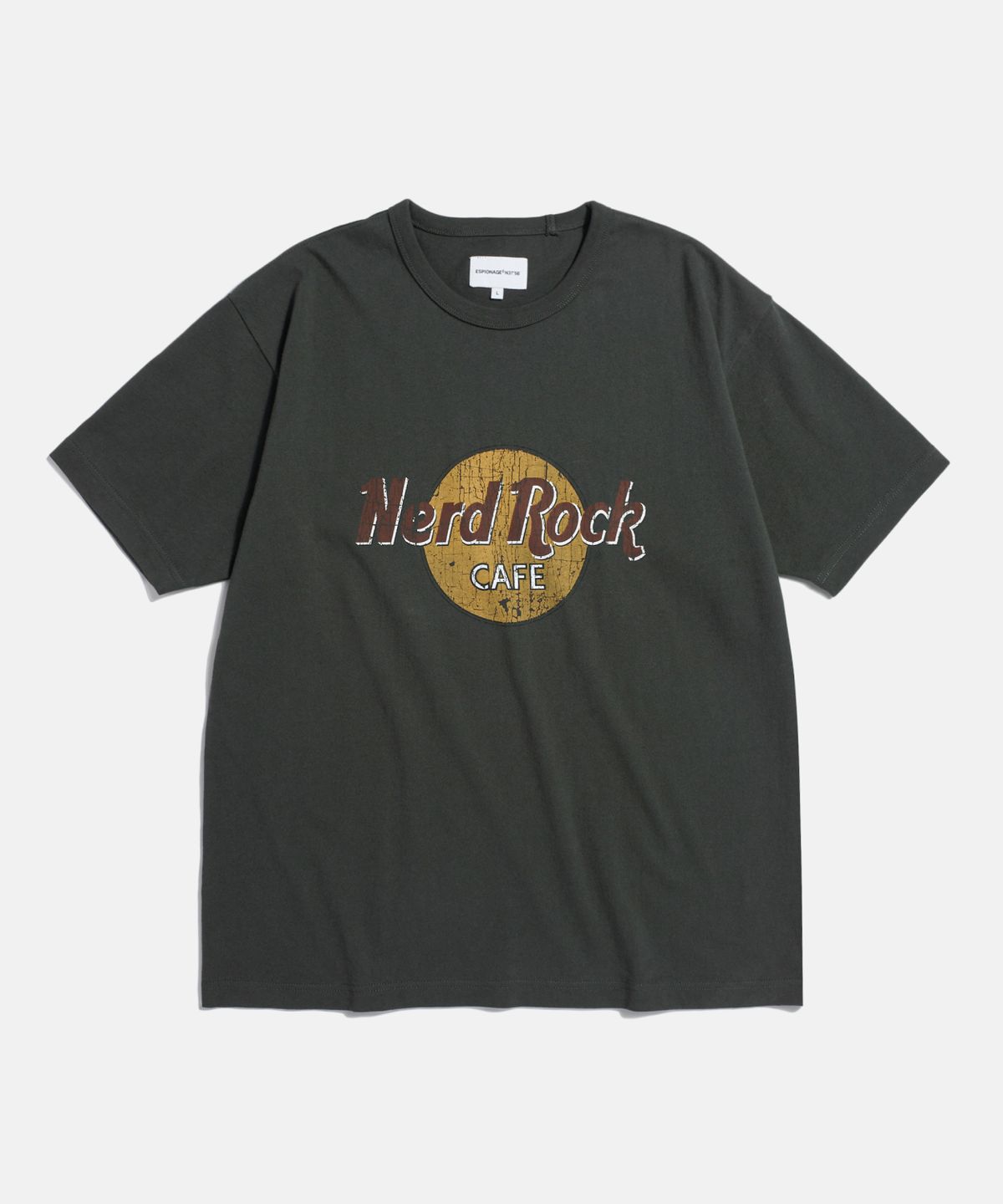 에스피오나지(ESPIONAGE) (Standard Fit) Nerd Rock Cafe Tee Vintage Black