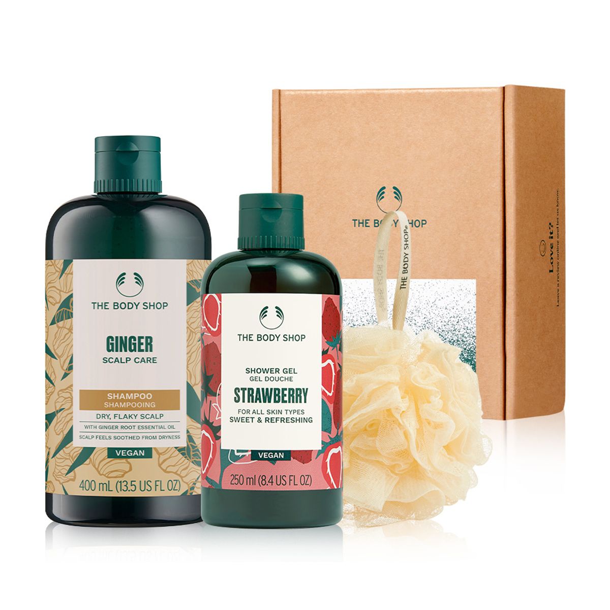 더바디샵(THE BODY SHOP) 스트로베리 샤워 젤&진저 샴푸 선물 세트 (888159)