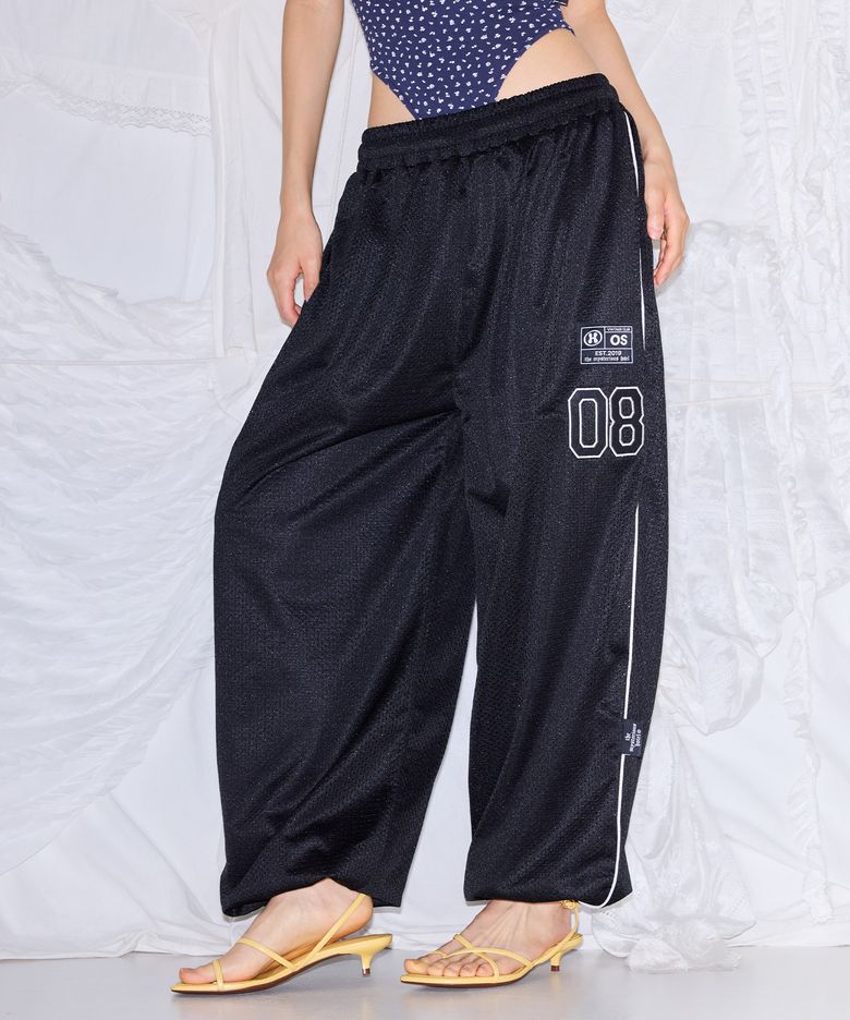 PATCH MESH PANTS [BLACK]
