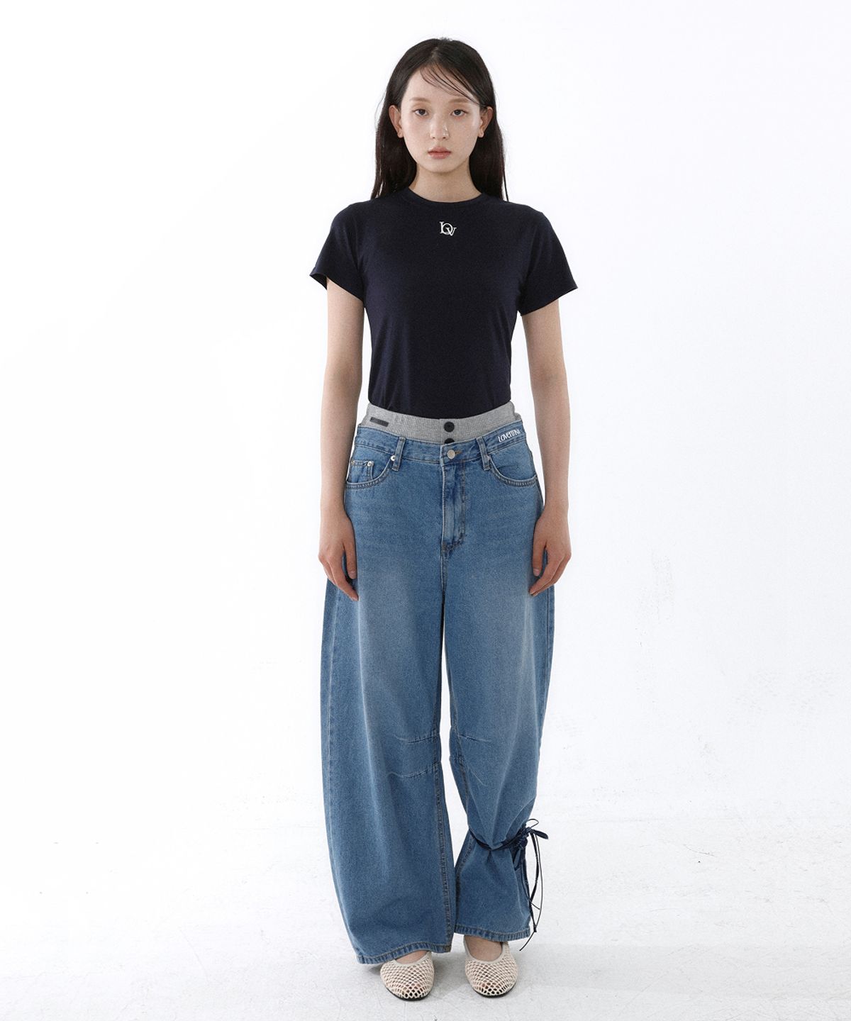 러벤티나(LOVENTINA) 베럴 10부 데님_블루