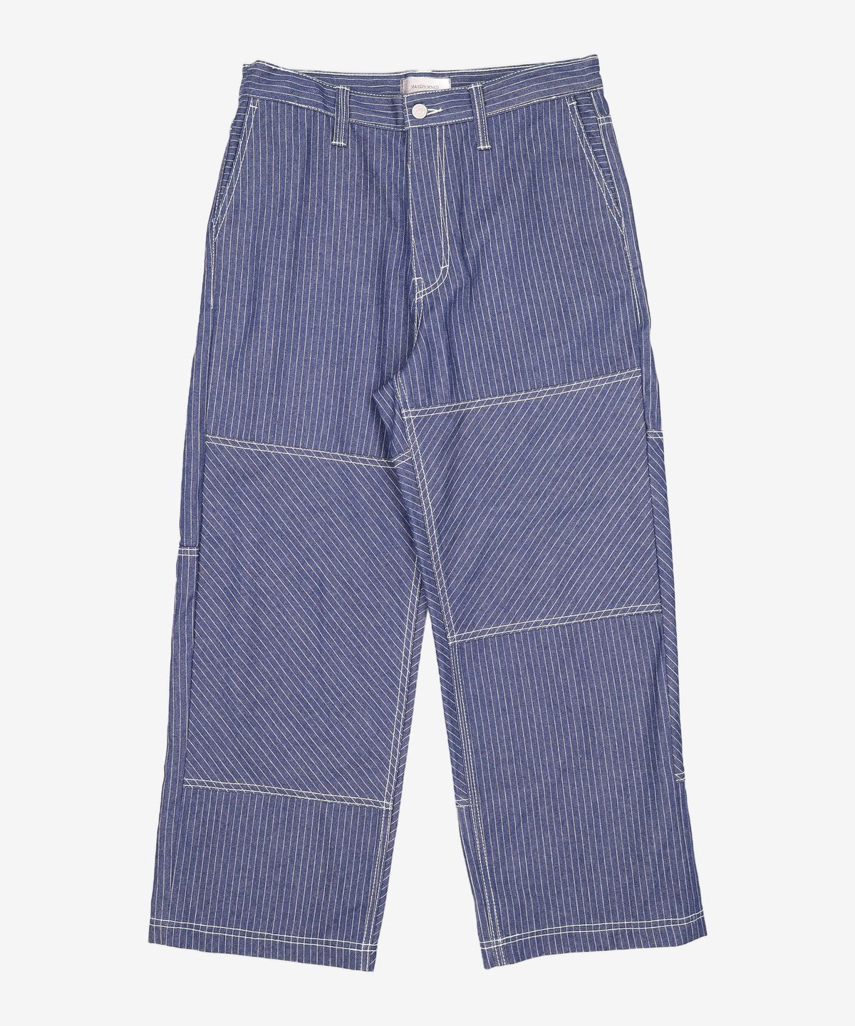 메종미네드(MAISON MINED) VARY COURSE STRIPE WIDE PANTS BLUE 50