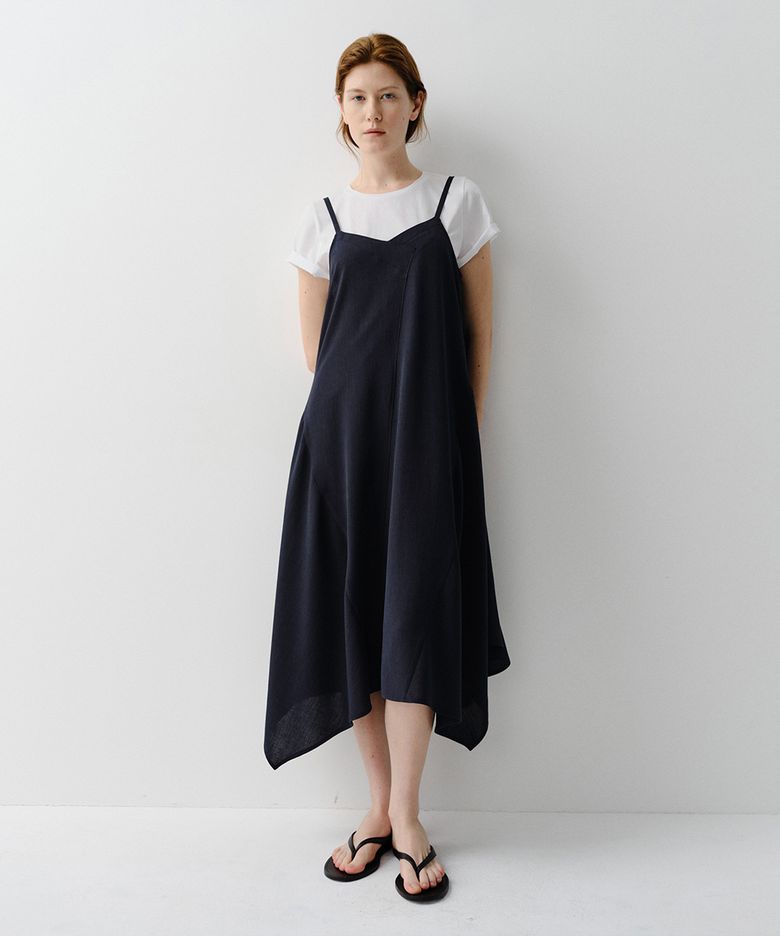REESE PANEL STRAP DRESS (NAVY)