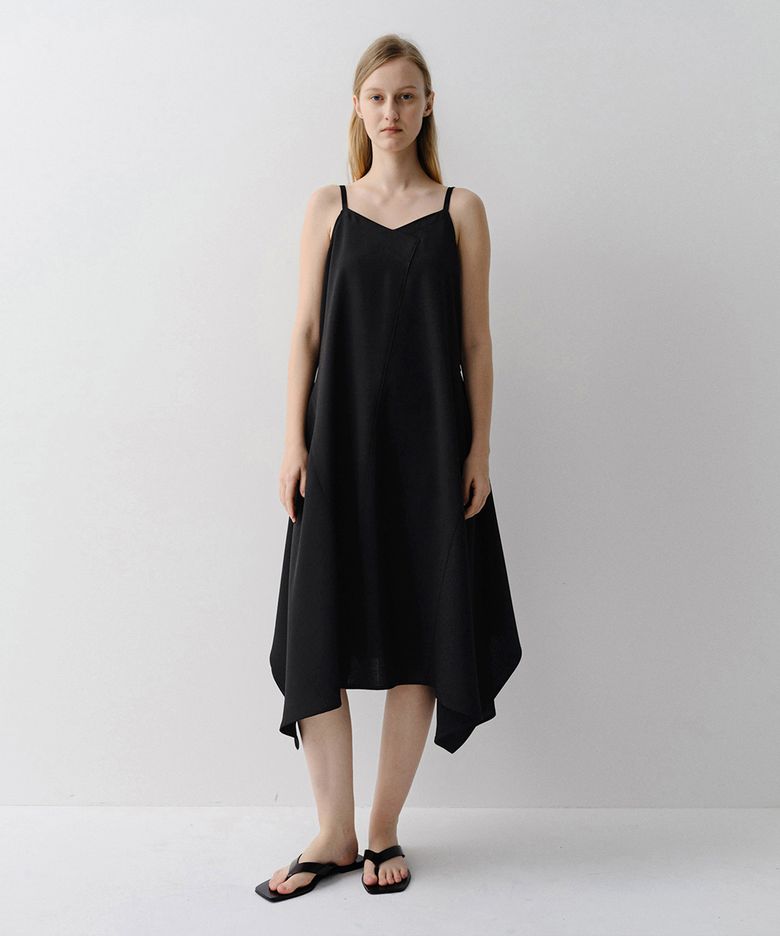 REESE PANEL STRAP DRESS (BLACK)