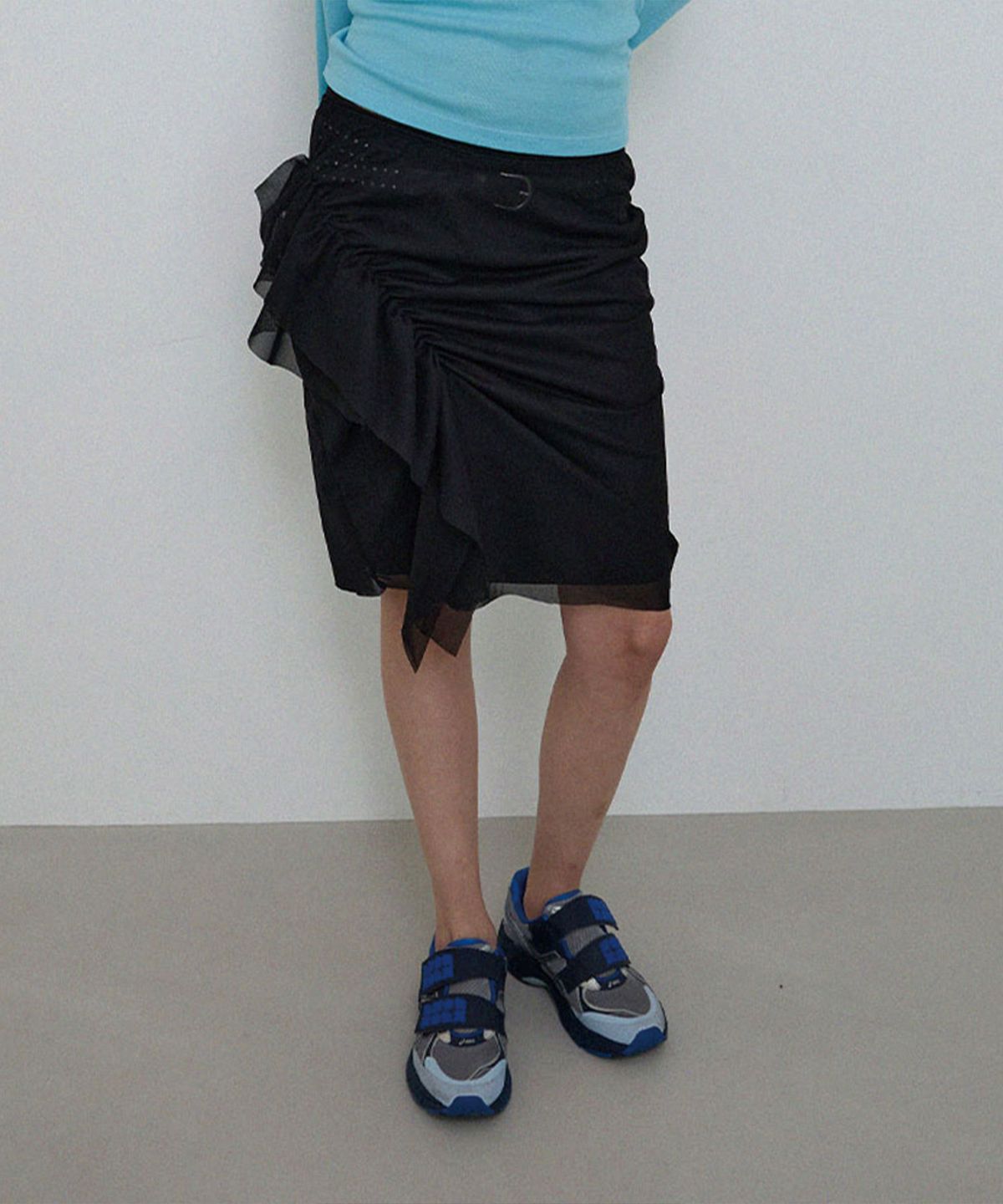 프리퍼프리퍼(PREFERPREFER) Layered Ruffle Skirt (Black)