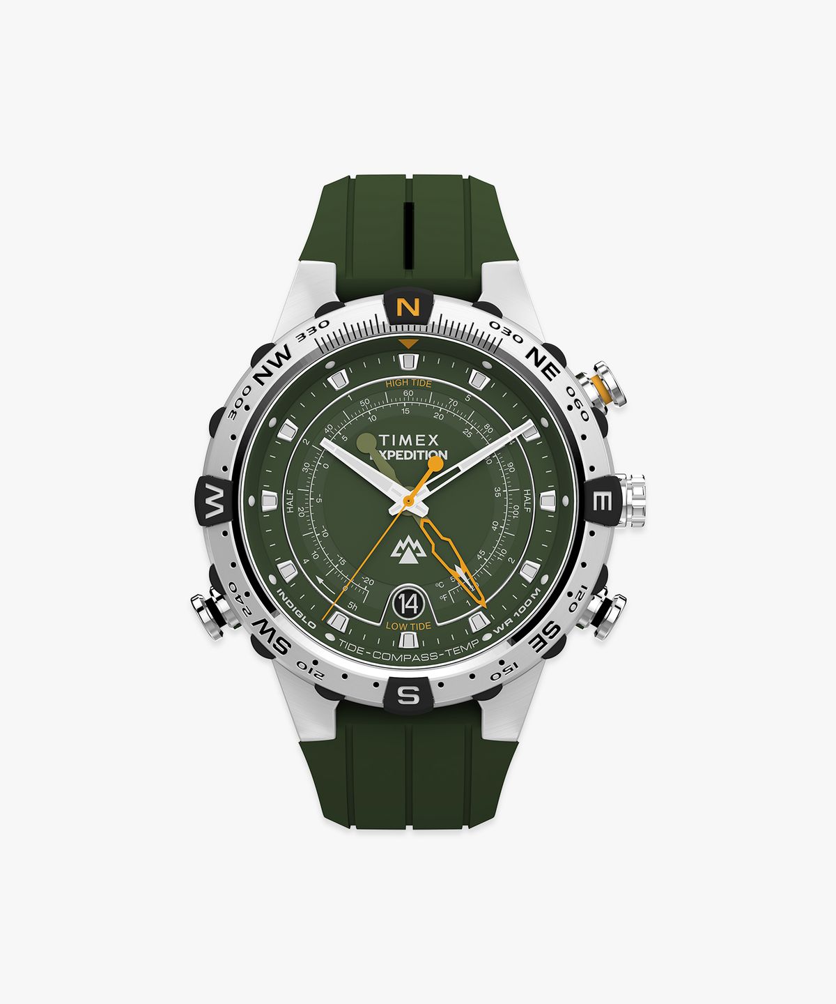 타이맥스(TIMEX) 익스페디션 조수 온도 나침반 탐험용 아웃도어시계 45mm