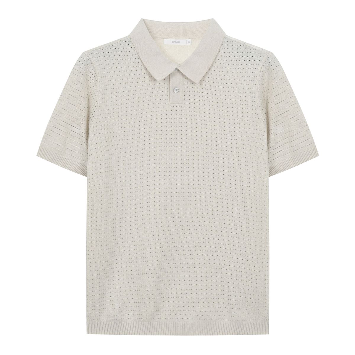 바쏘(BASSO) 스카시 에어 반팔 카라 니트(BSY2WT16A)