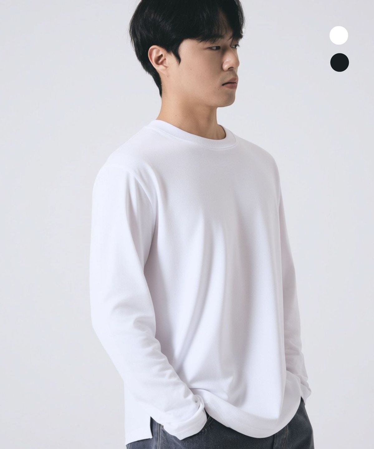 펜듈럼(PENDULUM) 에센셜 헤비 코튼 긴팔티  - 2TYPES (LR5TU570_LR5TU571)_2color