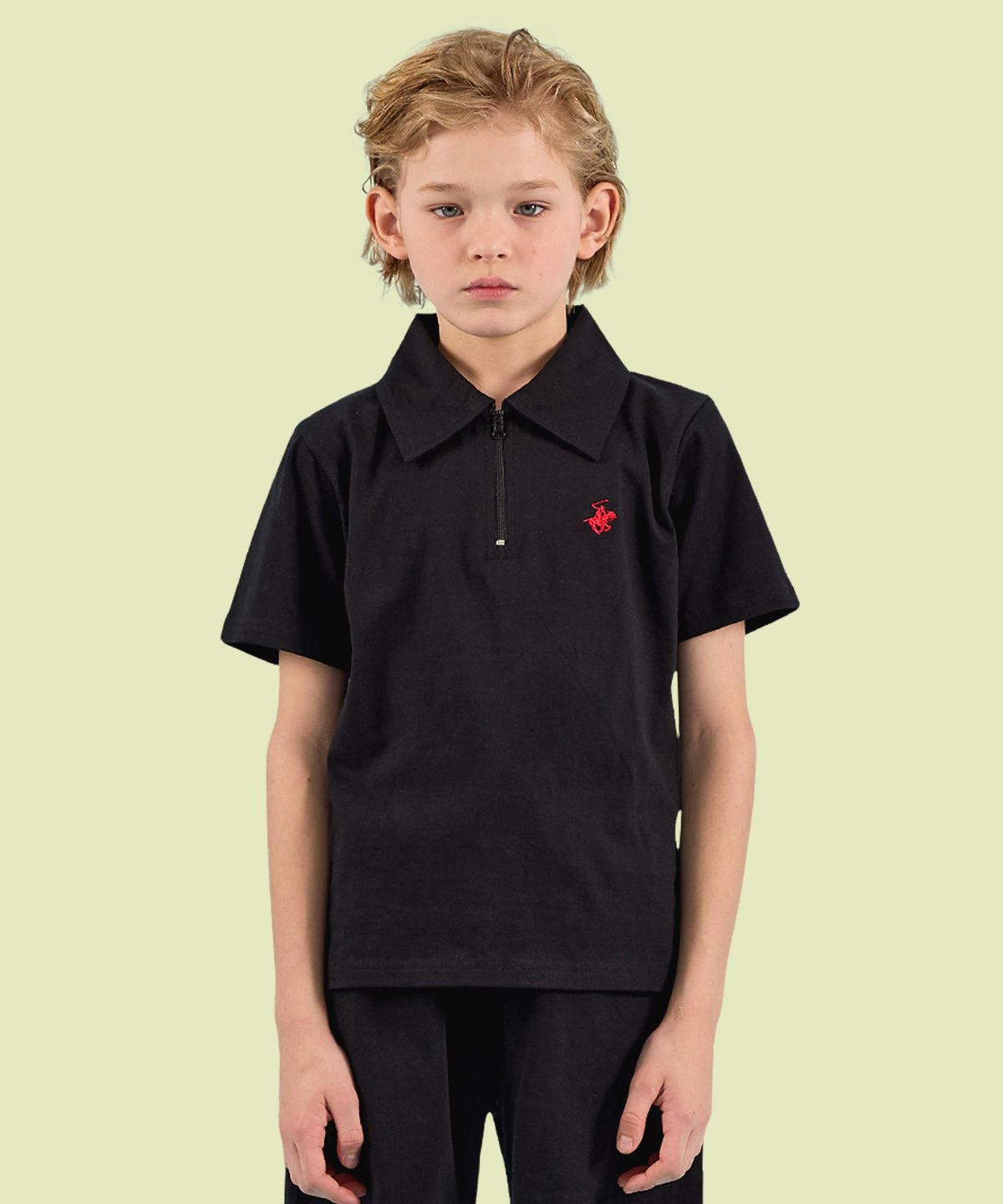 비버리힐즈 폴로클럽 키즈(BEVERLY HILLS POLO CLUB KIDS) 노바반집업티셔츠 [블랙]