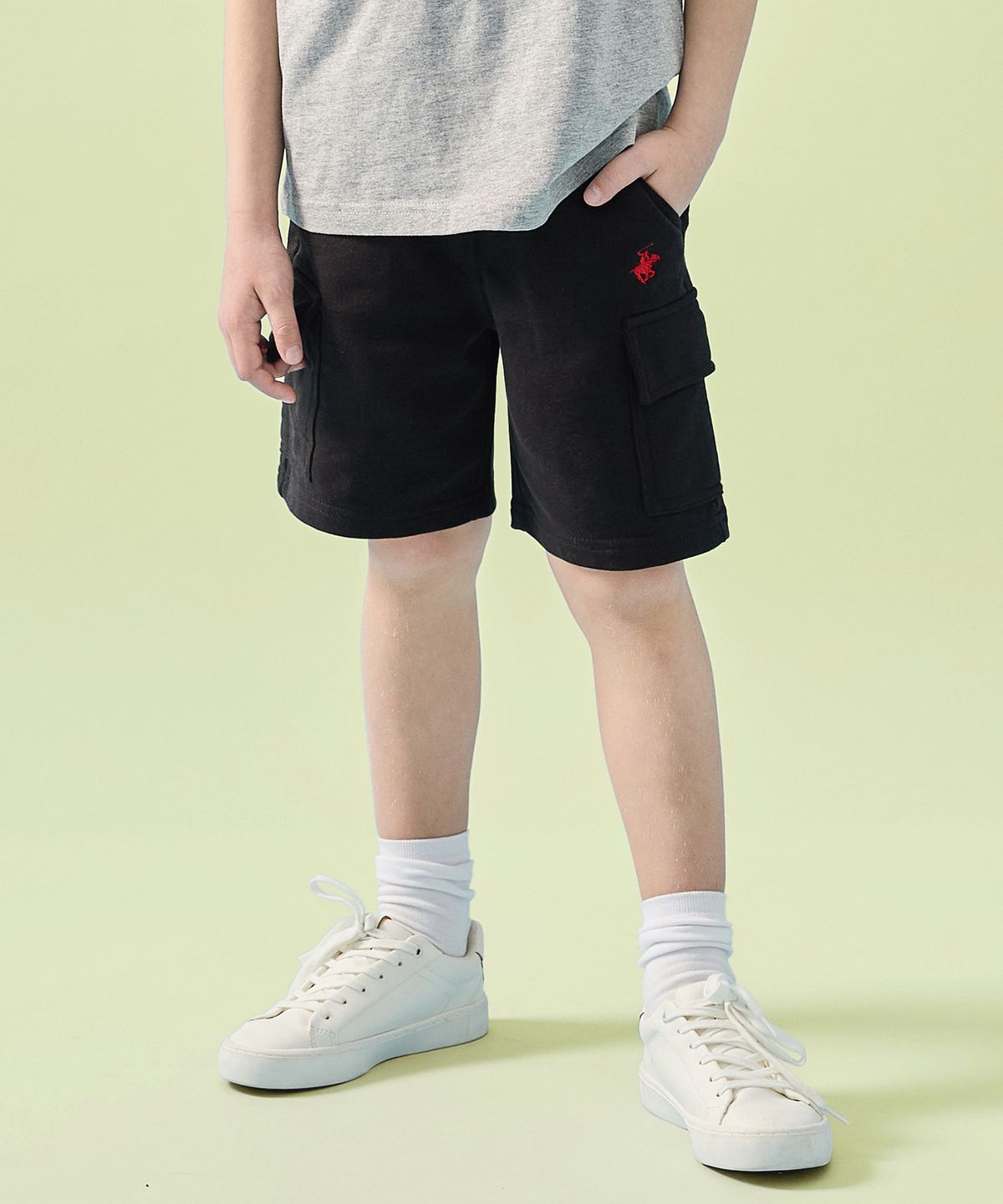 비버리힐즈 폴로클럽 키즈(BEVERLY HILLS POLO CLUB KIDS) 스웨트포켓반바지 [블랙]