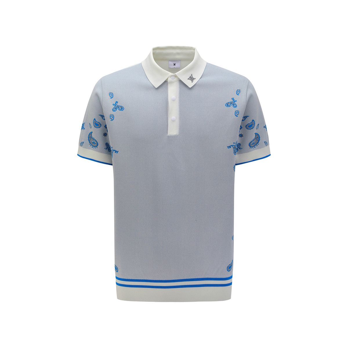 어뉴골프(ANEW GOLF) MEN PAISLEY SHORT SLEEVE SWEATER_WH