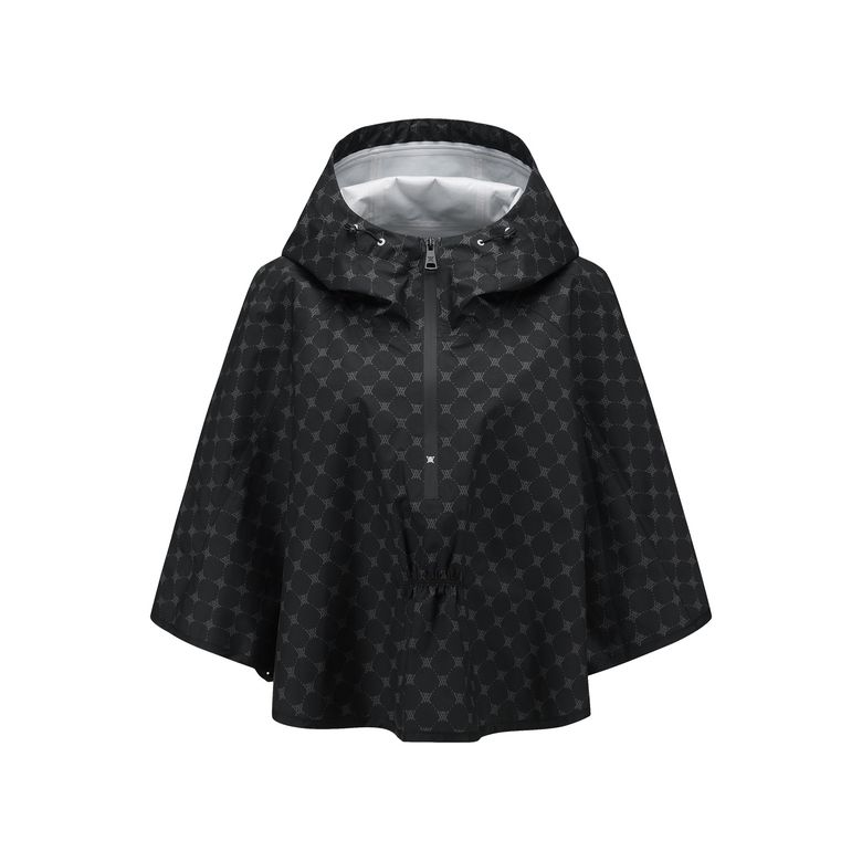 WOMEN LOGO DOT RAIN CAPE_BK