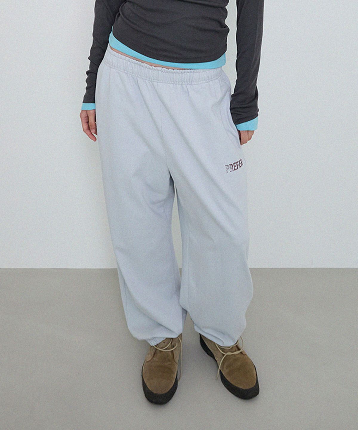 프리퍼프리퍼(PREFERPREFER) PREFER Banding Pants (Sky Blue)