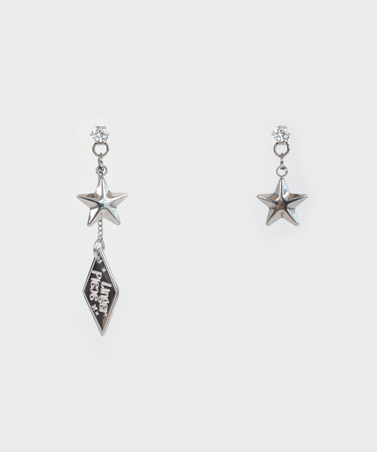 링거피스(LINGER PIECE) Star lingerpiece name tag earring