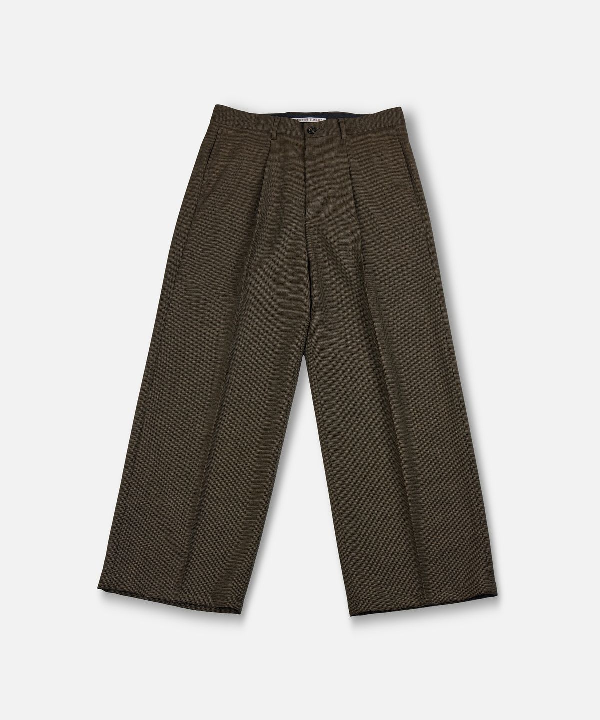 워드로브 스탠다드(WARDROBE STANDARD) WIDE TUCK SLACKS BROWN CHECK