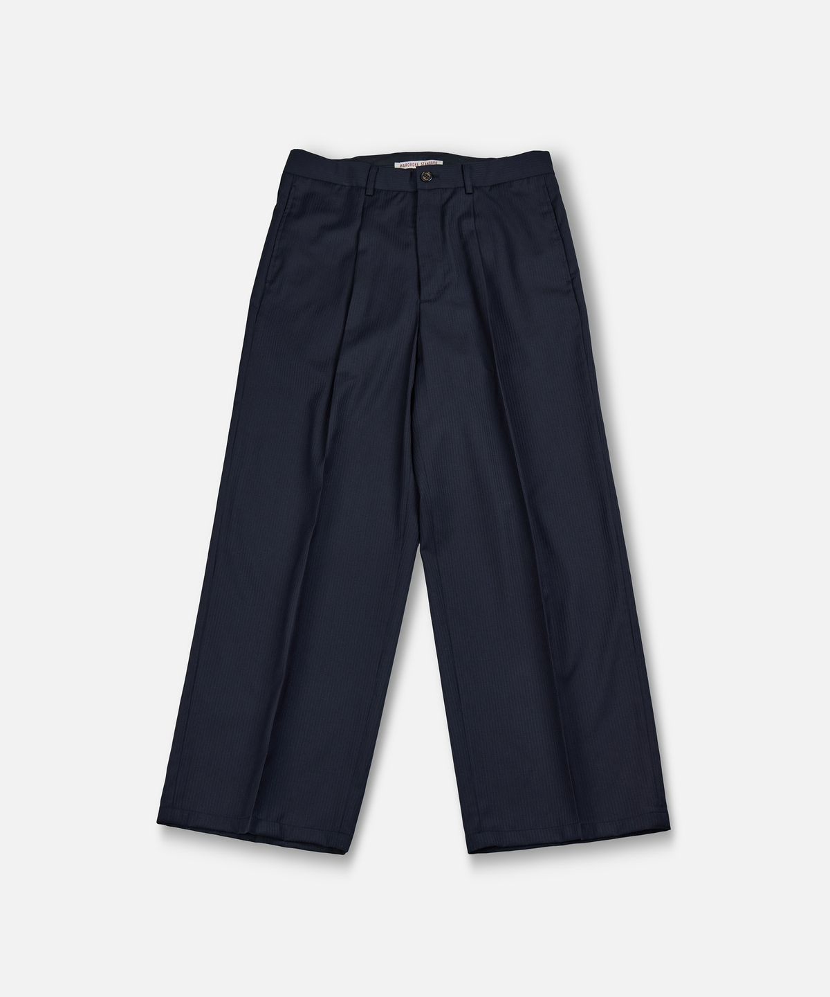 워드로브 스탠다드(WARDROBE STANDARD) WIDE TUCK SLACKS BLACK STRIPE