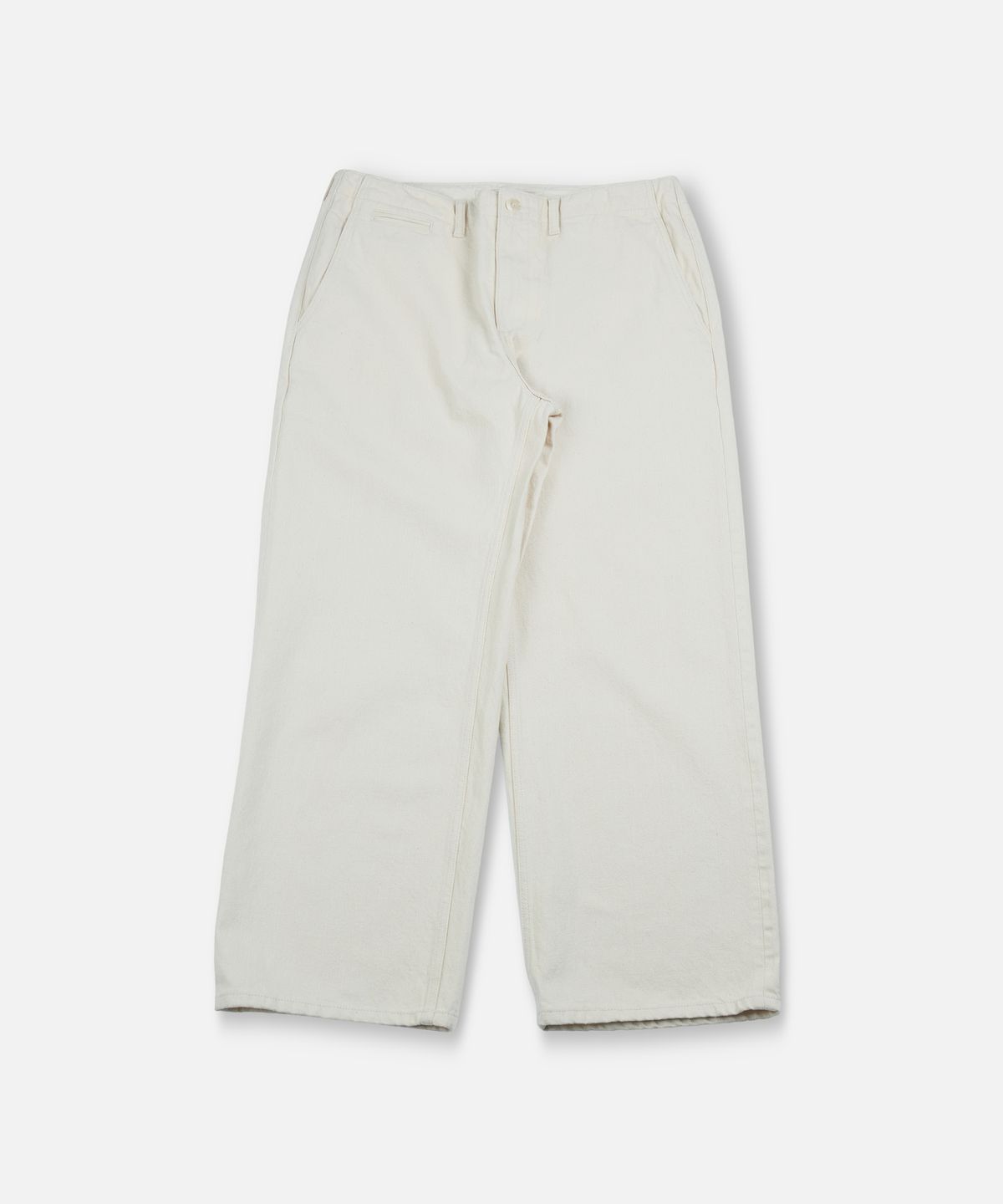 워드로브 스탠다드(WARDROBE STANDARD) SELVEDGE DENIM OFFICER PANTS ECRU (REGULAR)