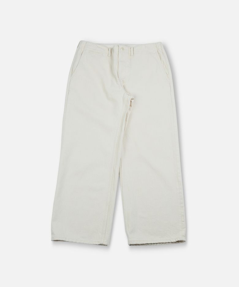 SELVEDGE DENIM OFFICER PANTS ECRU (REGULAR)