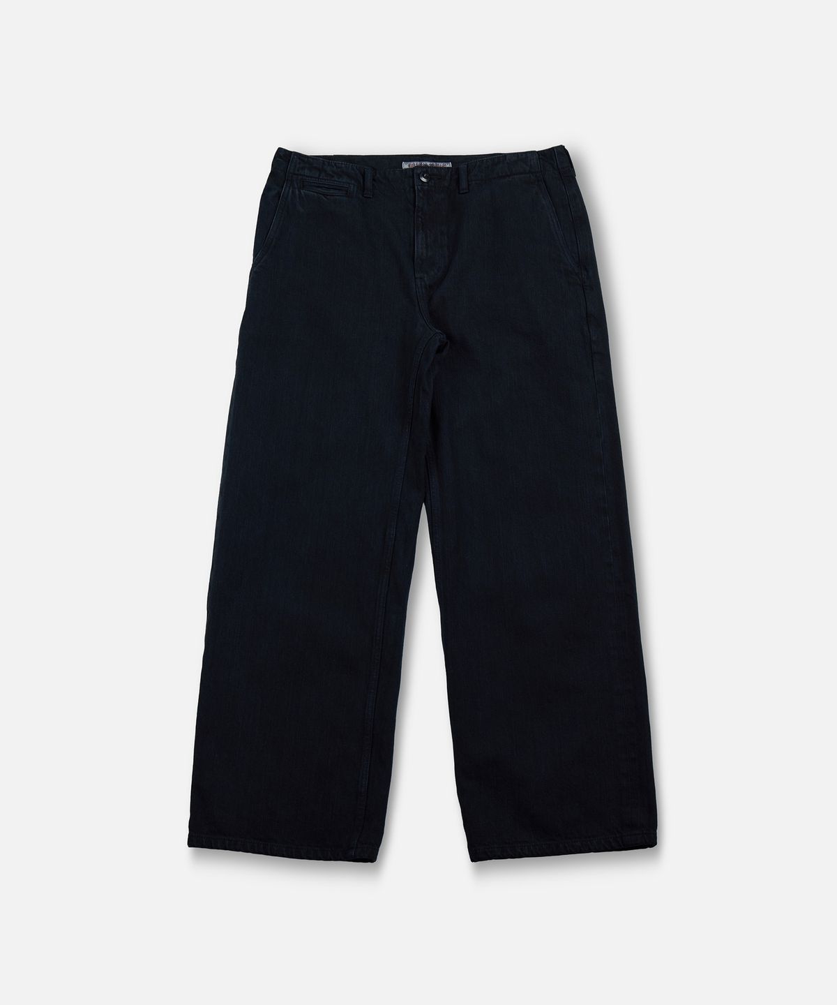 워드로브 스탠다드(WARDROBE STANDARD) SELVEDGE DENIM OFFICER PANTS BLACK (REGULAR)