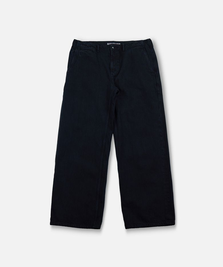 SELVEDGE DENIM OFFICER PANTS BLACK (REGULAR)