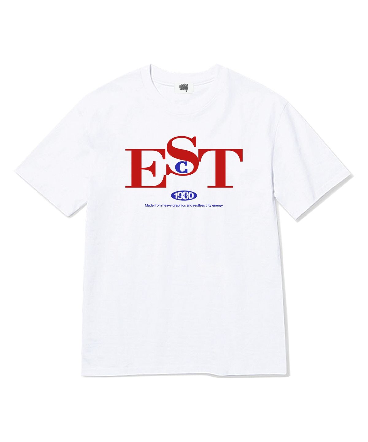 이지스티치(EASY STITCH) C포인트 반팔티셔츠 화이트