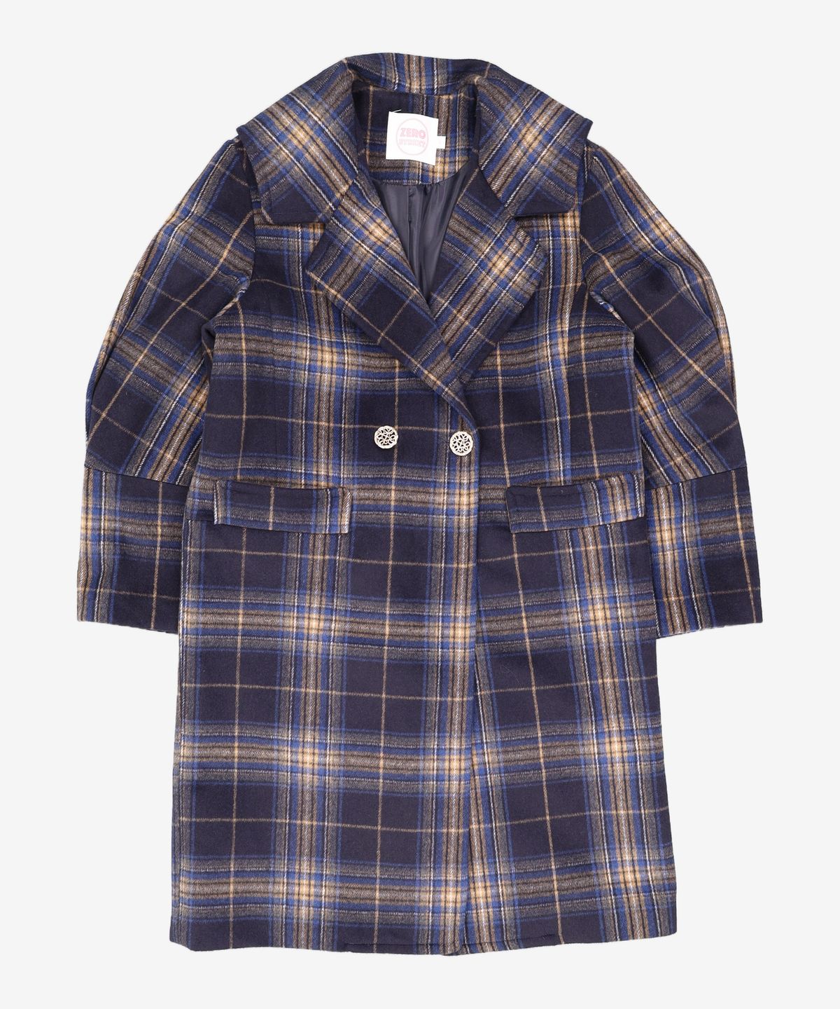 제로스트릿(ZEROSTREET) ALPACA SAILOR CHECK COAT / GRAY S