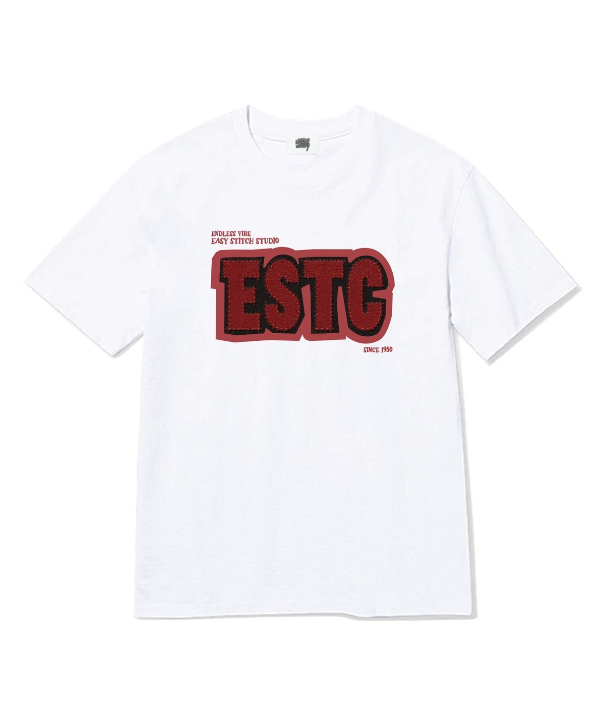 이지스티치(EASY STITCH) ESTC스티치 반팔티셔츠 화이트