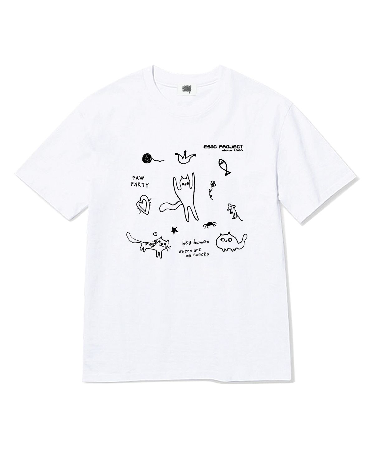 이지스티치(EASY STITCH) 헤이휴먼 반팔티셔츠 화이트