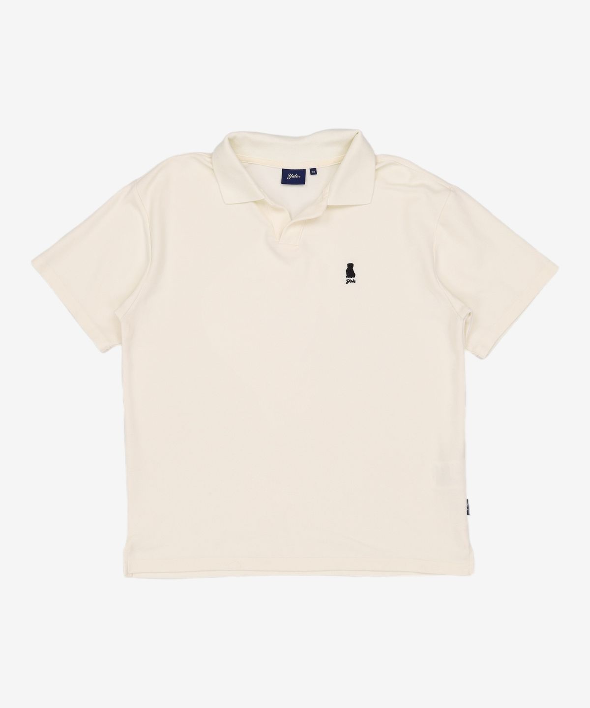 예일(YALE) QUICK DRY PIQUE SLIT NECK POLO SHIRT IVORY XS