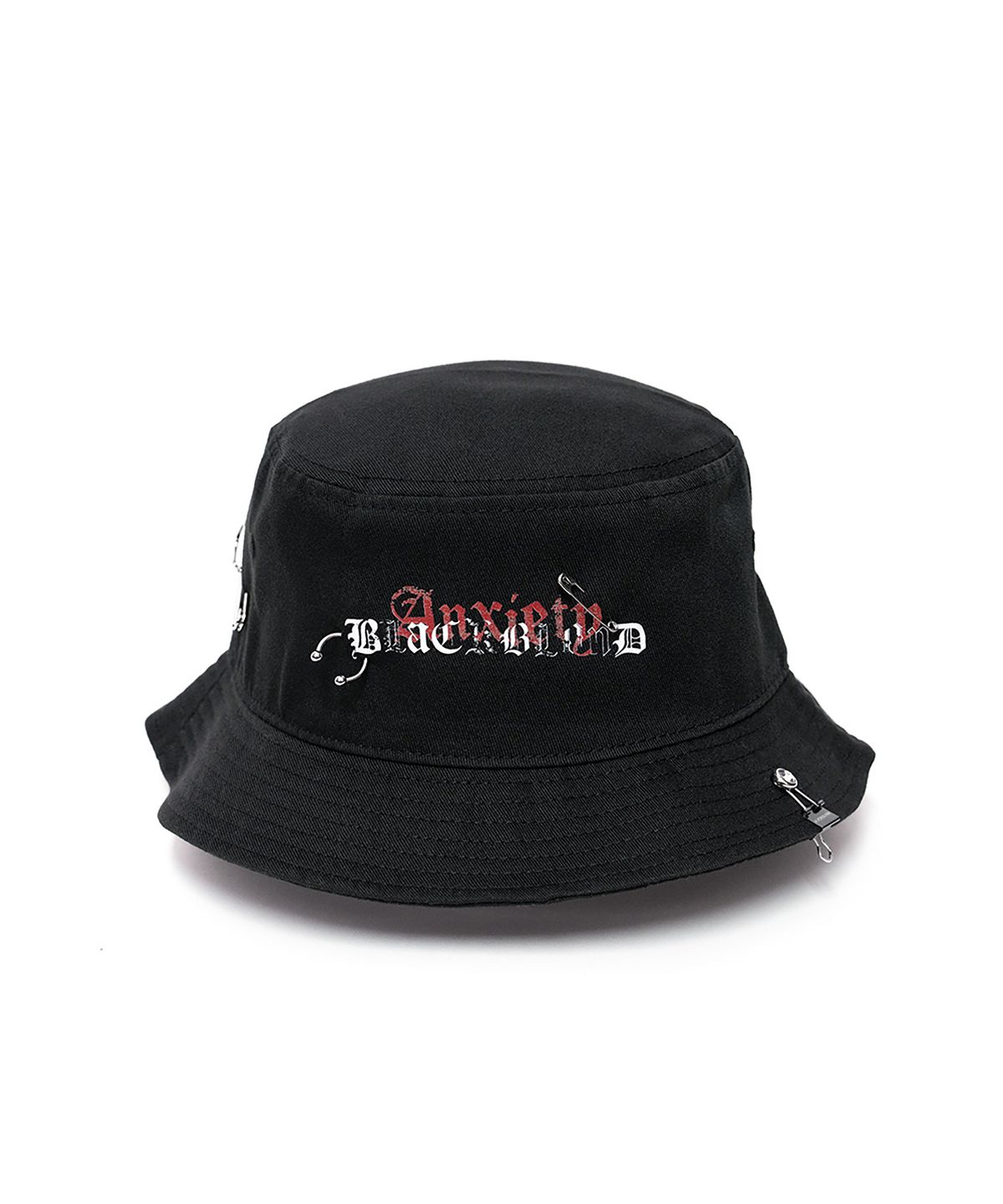 블랙블론드(BLACKBLOND) 비비디 엔자이어티 패치 버킷 햇 (블랙)