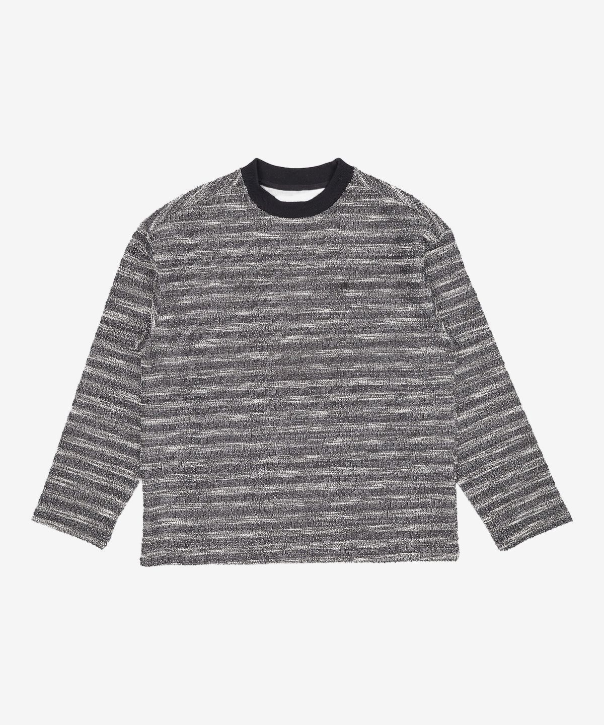메종미네드(MAISON MINED) MIXED BOUCLE KNIT LONG SLEEVE BLACK
