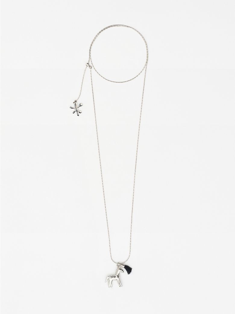 flower horse necklace
