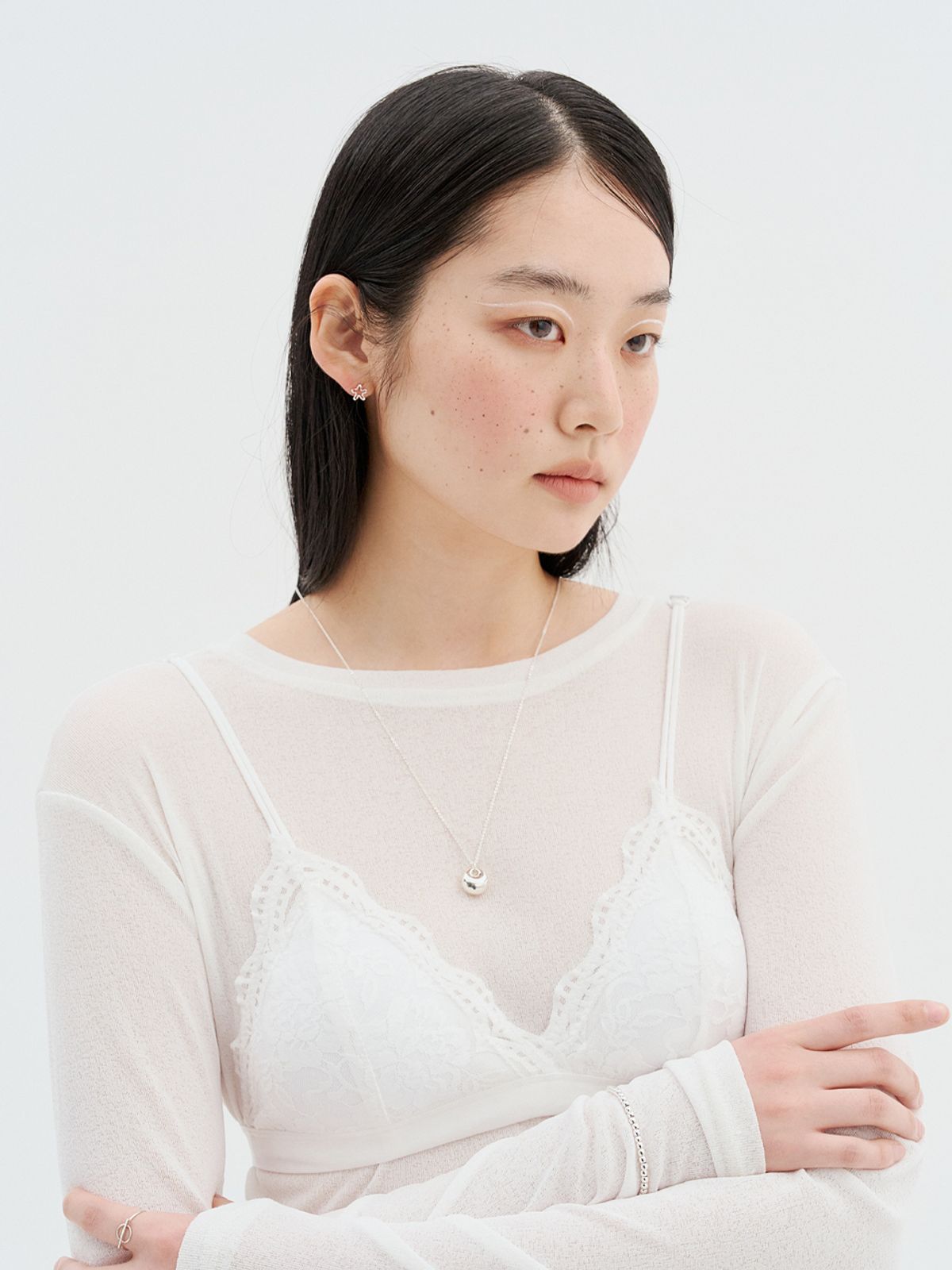 토우트(TOUT) silver round necklace