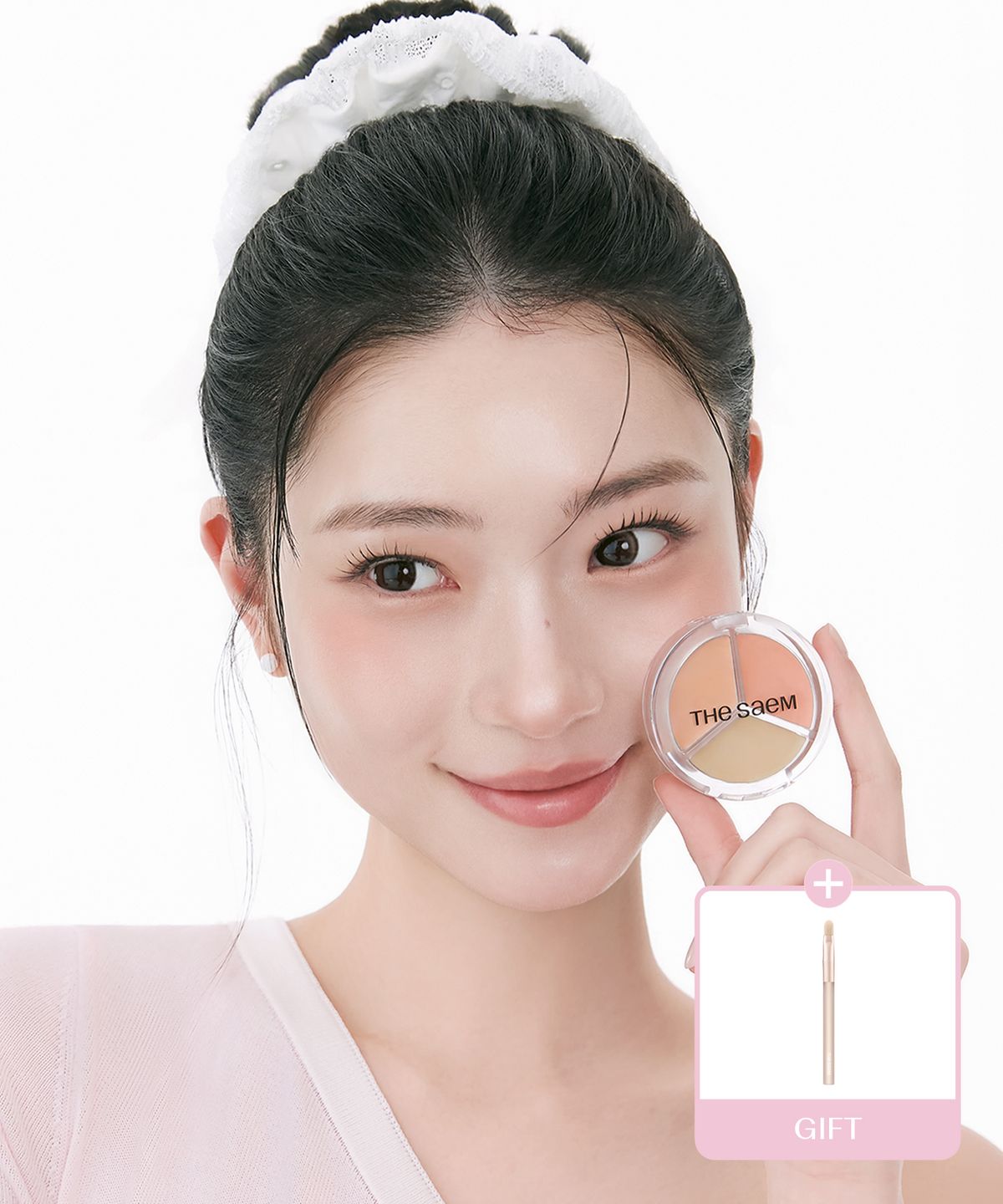 더샘(THESAEM) 커버 퍼펙션 트리플 팟 컨실러 글로우 3colors(+브러쉬 증정)