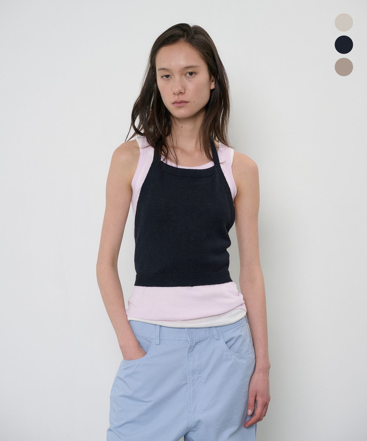 정감 스튜디오(JEONGGAM STUDIOS) Linen Blend Halterneck Sleeveless_3 Color