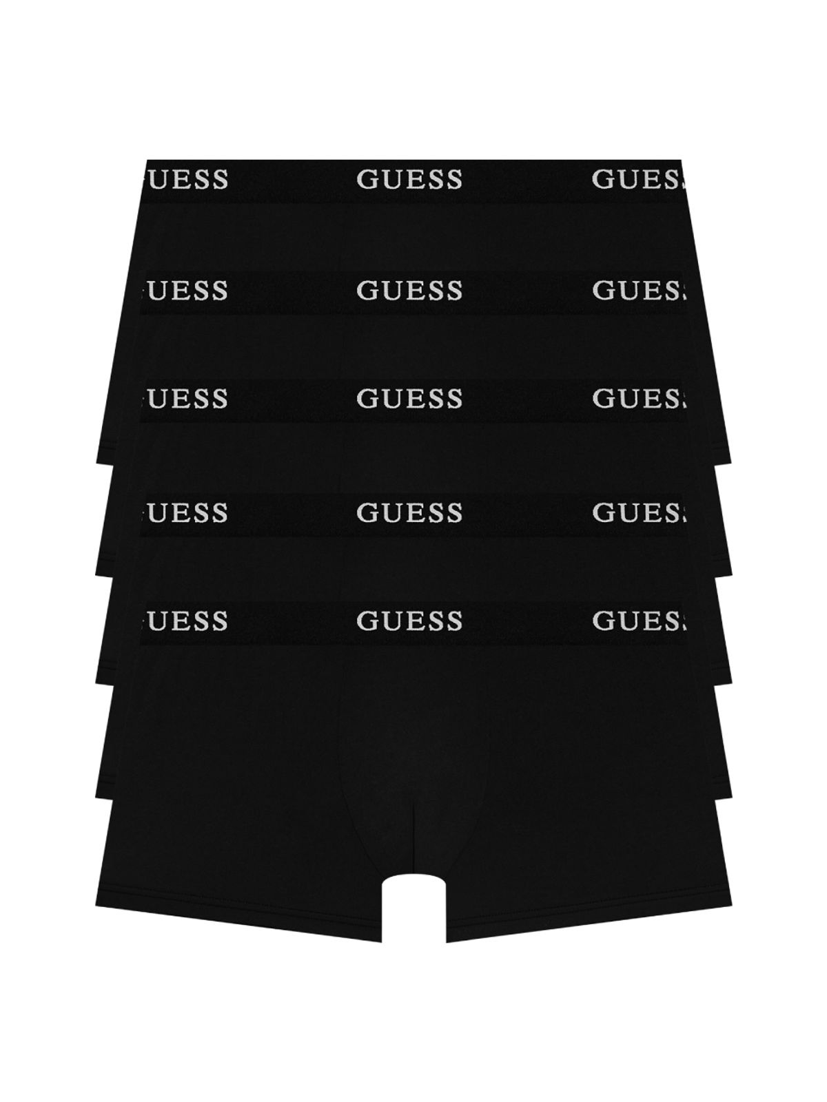 게스언더웨어(GUESS UNDERWEAR) 베이직 에어로쿨 드로즈 세트 5PACK (BK)