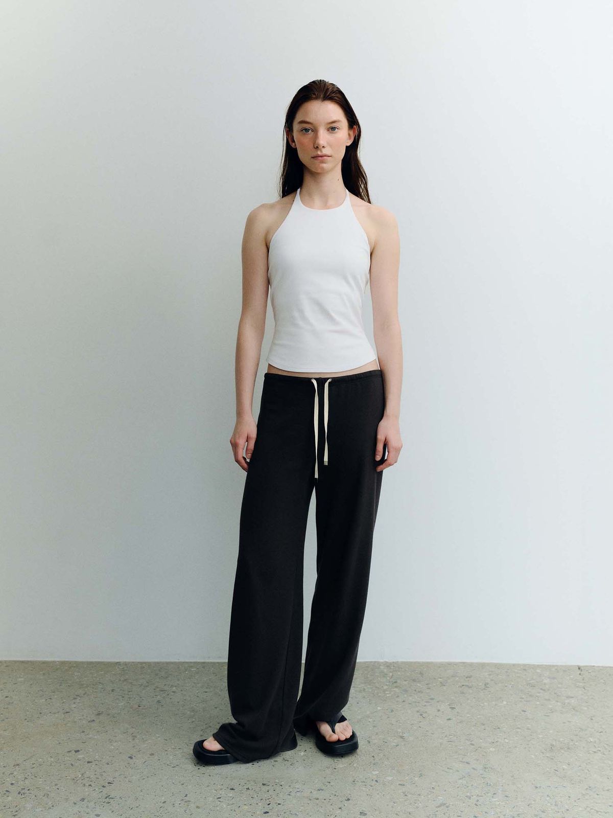 오베르(AUBER) Soft Sweatpants - Black