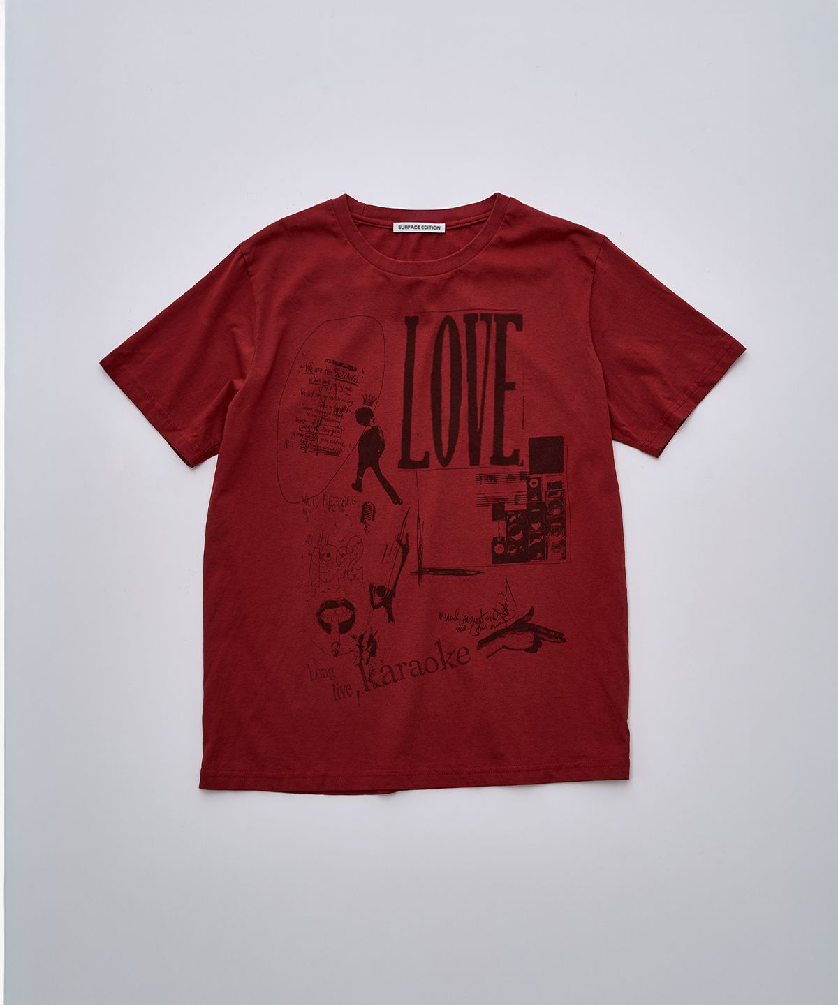 서피스에디션(SURFACE EDITION) LONG LIVE T-SHIRT RED