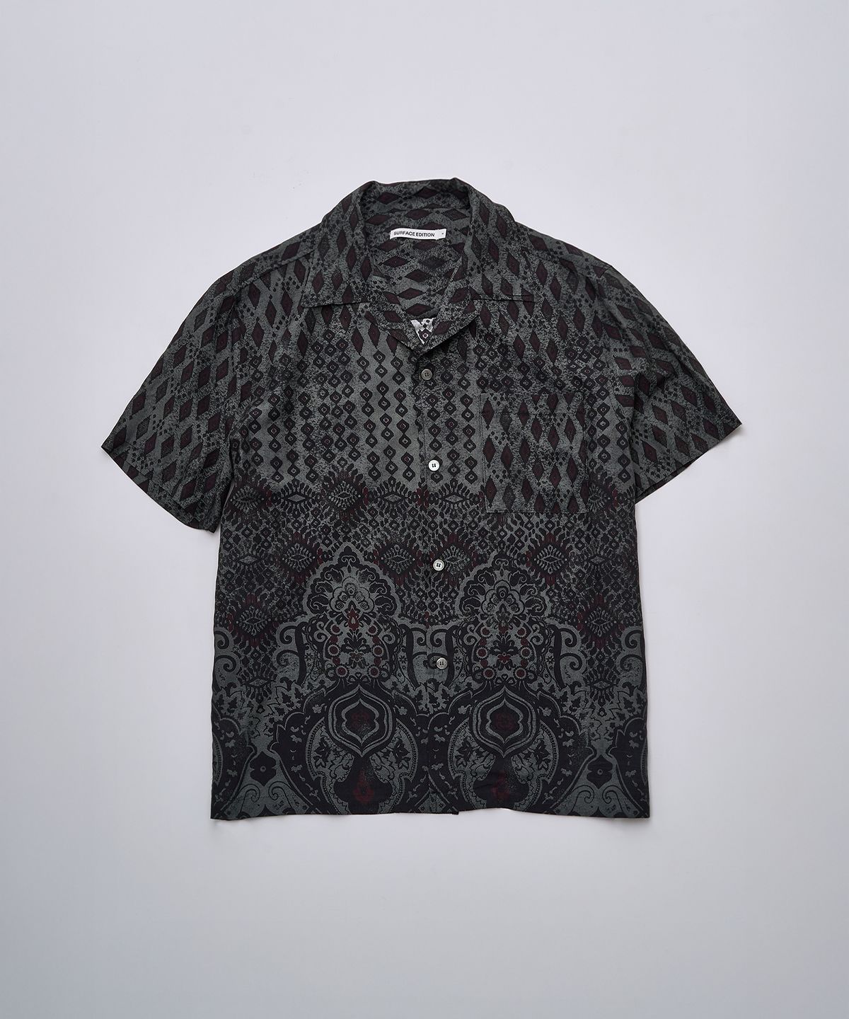 서피스에디션(SURFACE EDITION) FULL PRINT SHORT SLEEVE SHIRT GRAY