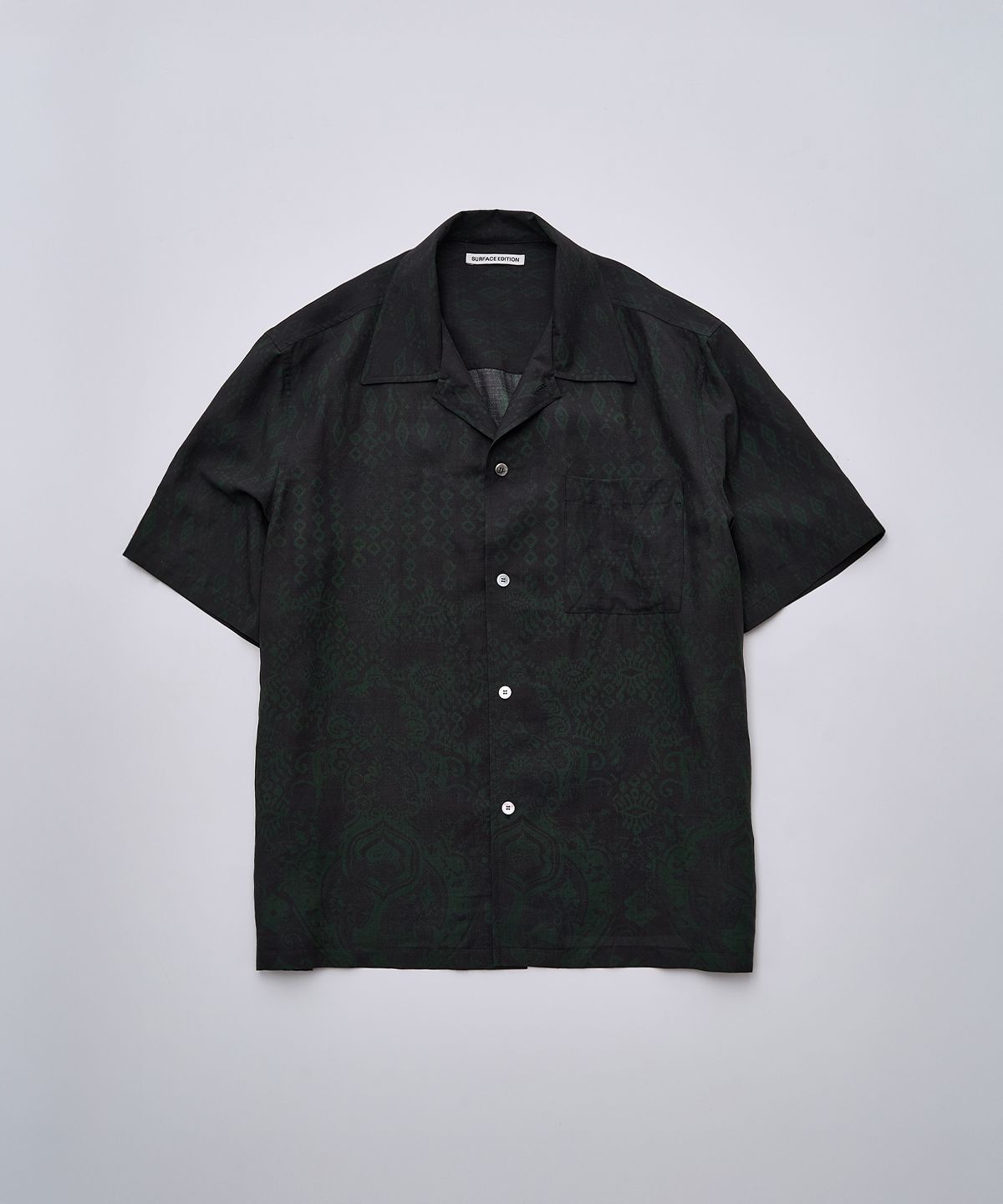 서피스에디션(SURFACE EDITION) FULL PRINT SHORT SLEEVE SHIRT BLACK