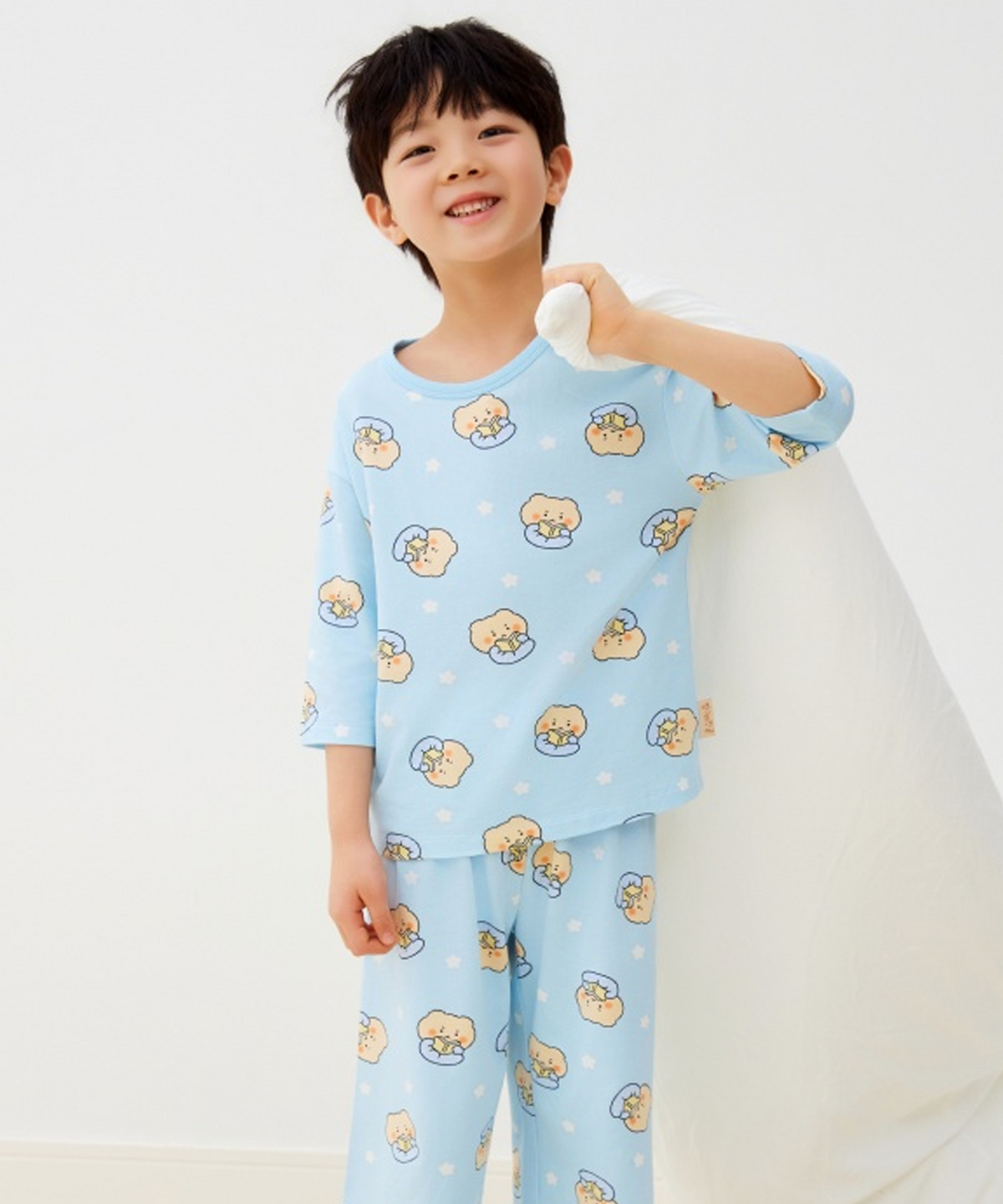 스파오 키즈(SPAO KIDS) [키즈] (망그러진곰) 7부 모달 실내복 (RE)(Blue)_SPLOG37KU2