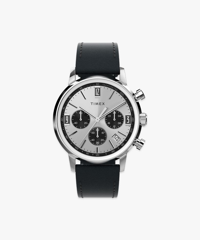 멀린 크로노그래프 타키미터 가죽스트랩 남자시계 40mm