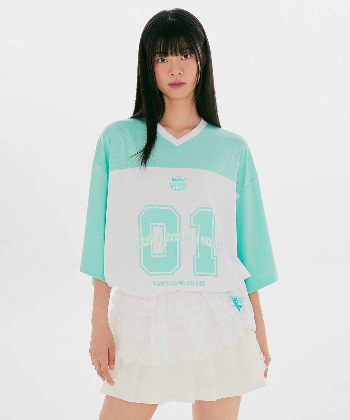 스파오(SPAO) [하츠네미쿠] 풋볼 저지 반팔티(Mint)_SPRLG37U16